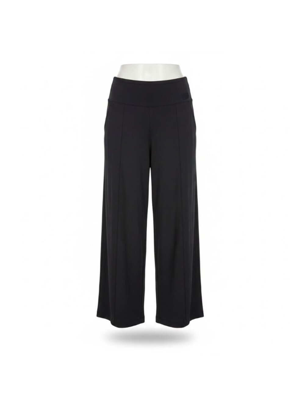 The Gym People Womens Black Wide-Leg Pants High-Rise Stretch Size L